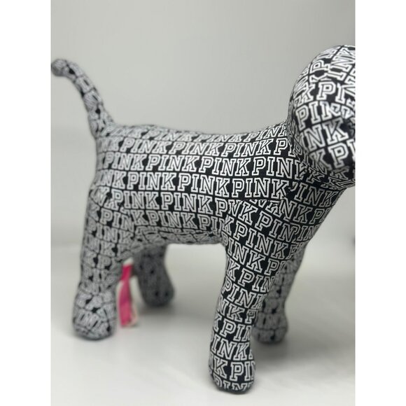 Victoria’s Secret PINK Dog Collectible Plush Mascot – Black & White Monogram - Picture 2 of 7
